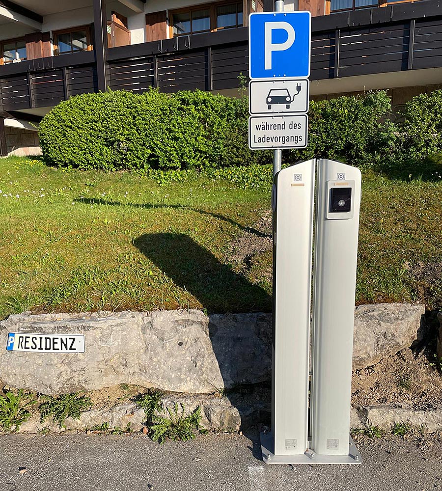 Ladestation für e-Autos an der Alpenresidenz Buchenhöhe